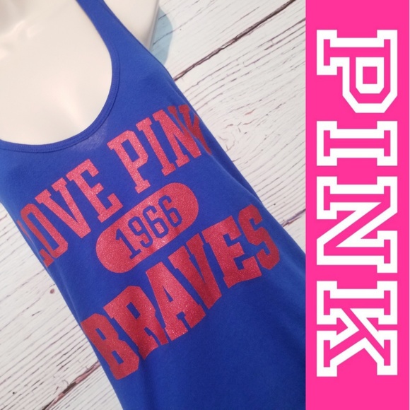 PINK Victoria's Secret Tops - Victoria's Secret PINK Braves Racerback Tank